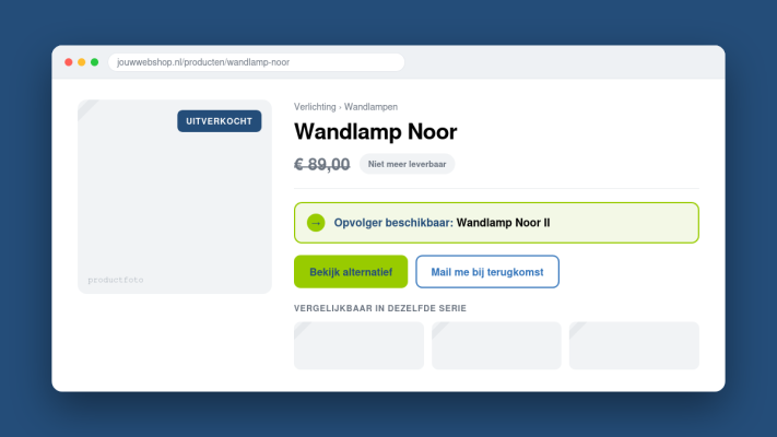 Uitverkocht of gestopt: wat doe je met die productpagina?