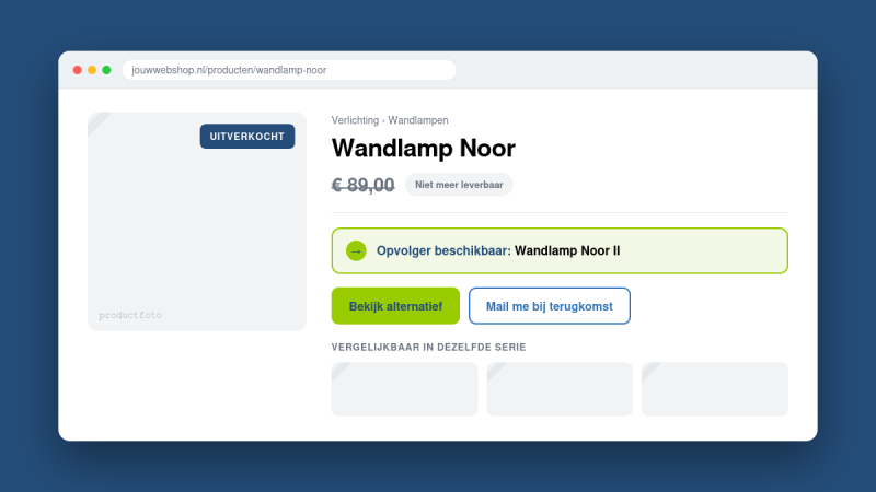 Uitverkocht of gestopt: wat doe je met die productpagina?