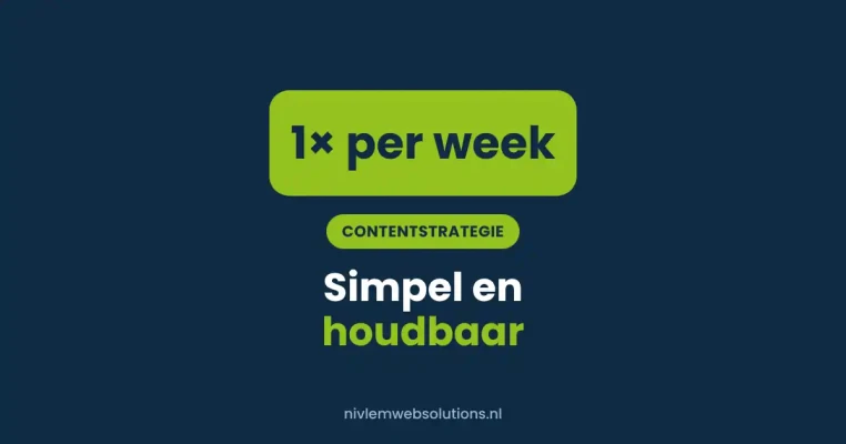 Blogcover met de tekst: Contentstrategie, simpel en houdbaar